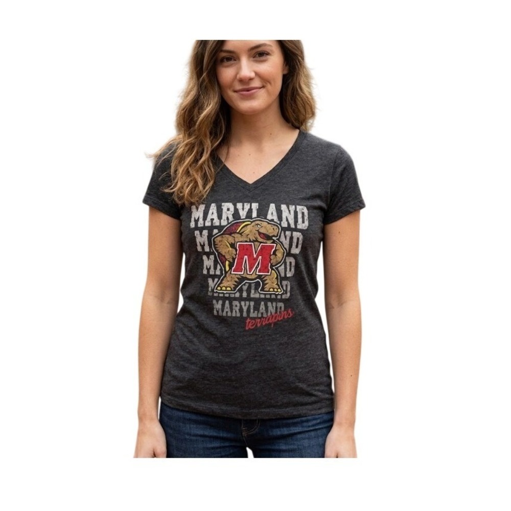 University of Maryland UMD Logo Graphic Tee Charcoal Gray Terps S